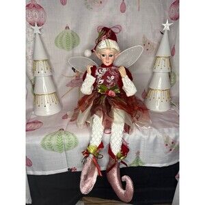 Rachel Zoe Christmas Elf Shelf Sitter, Red/White
